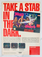 Load image into Gallery viewer, Street Fighter II Turbo / Magic Sword - SNES - Original Vintage Advertisement - Print Ads - Laminated A4 Poster
