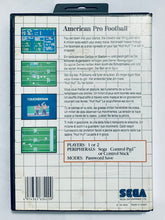 Load image into Gallery viewer, American Pro Football - Sega Master System - SMS - PAL - CIB (7020)
