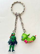 Load image into Gallery viewer, Digimon Adventure 02 - Wormmon &amp; Stingmon - Double Keychain
