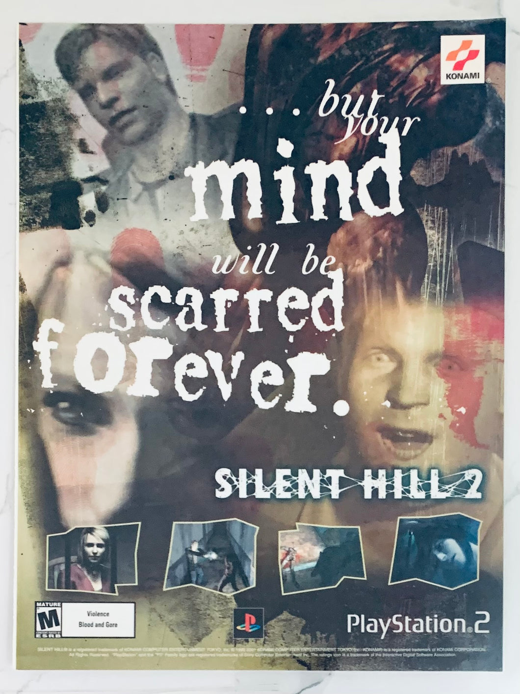 Silent Hill 2 - PS2 - Original Vintage Advertisement - Print Ads - Laminated A4 Poster