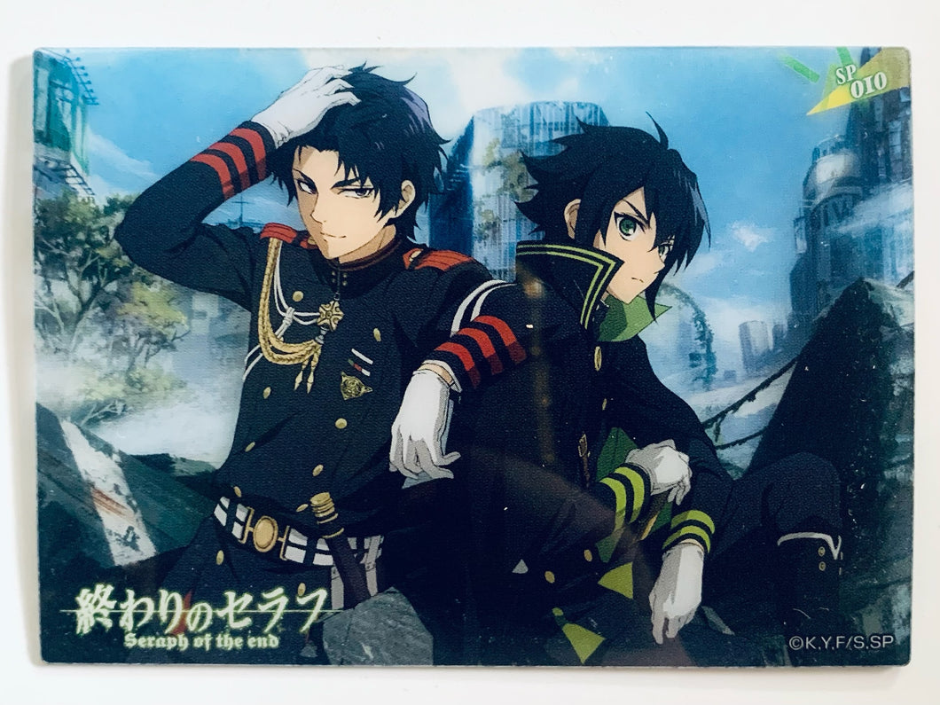 Owari no Seraph Clear Card Collection Gum SP010 (Special): Ichinose Guren, Hyakuya Yuichiro