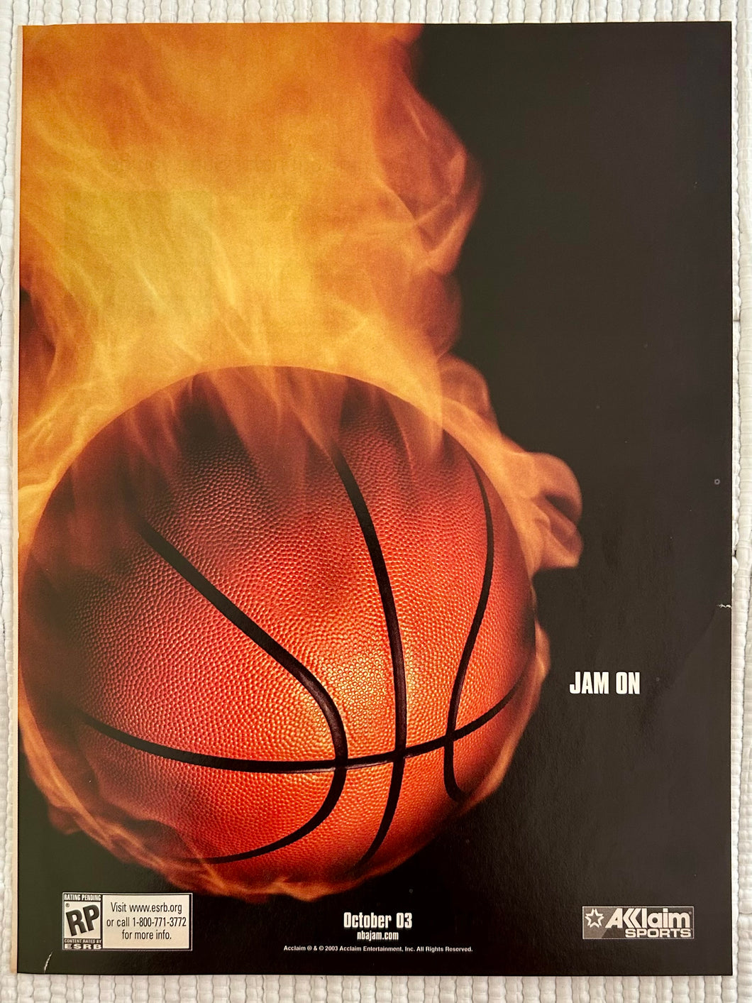 NBA Jam - PS2 Xbox - Original Vintage Advertisement - Print Ads - Laminated A4 Poster
