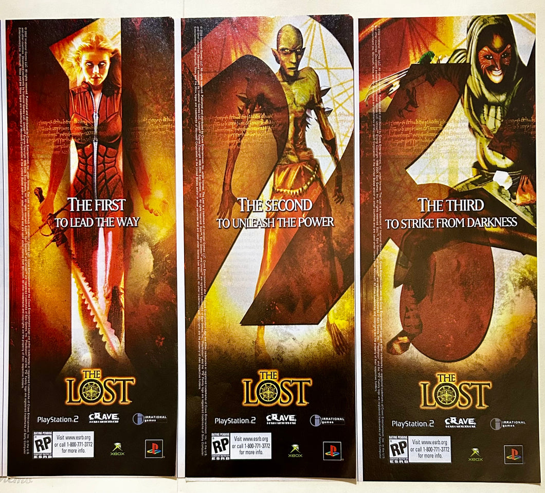 The Lost - PS2 Xbox - Original Vintage Advertisement - Print Ads - Laminated A4 Poster