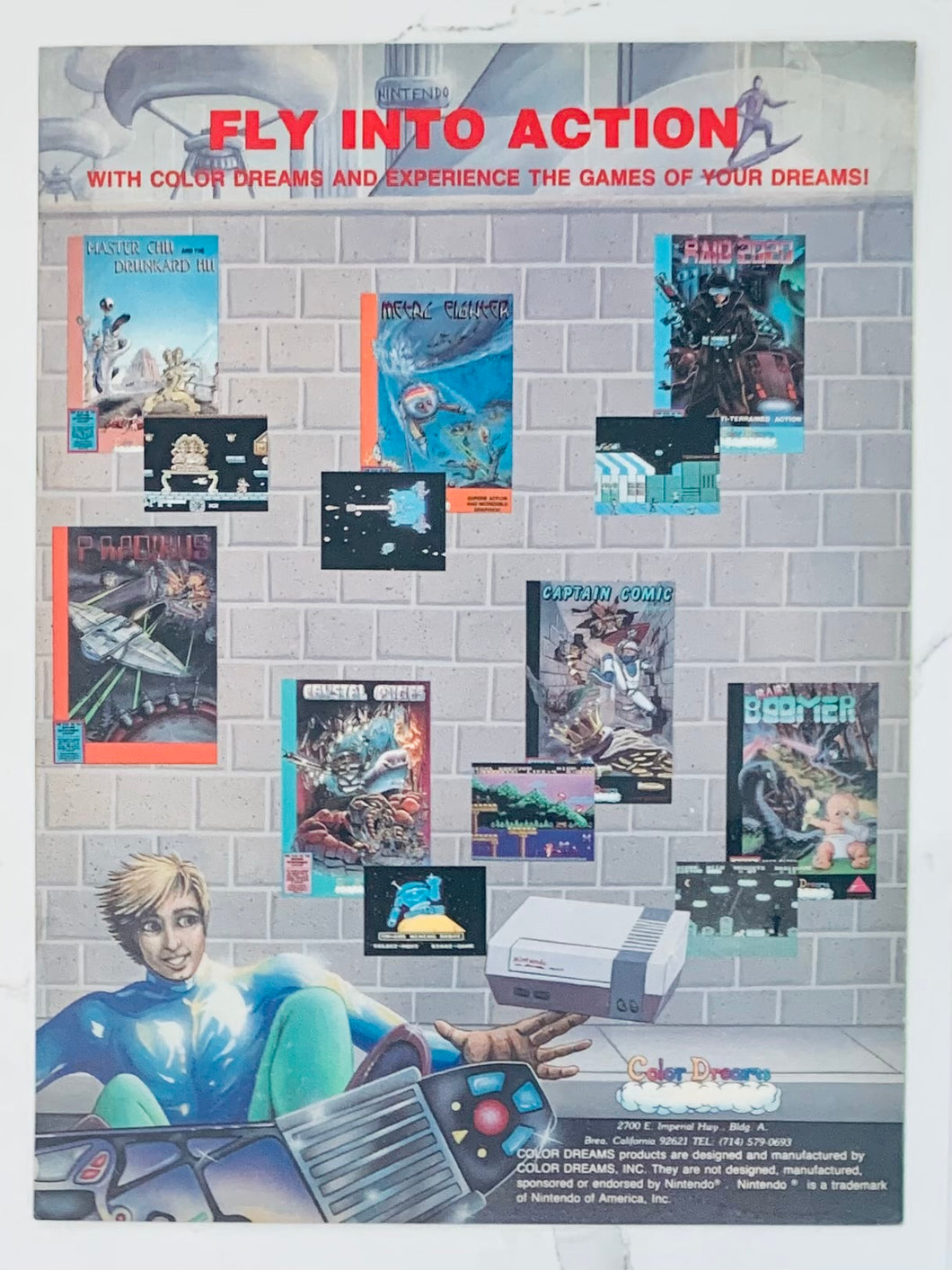 Color Dreams - NES - Original Vintage Advertisement - Print Ads - Laminated A4 Poster
