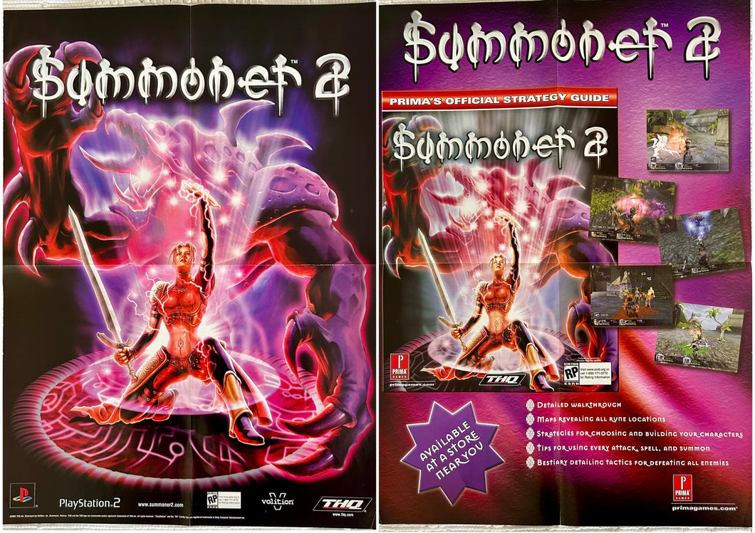 Summoner 2 - PS2 - Vintage Double-sided Poster - Promo