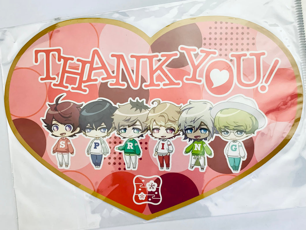 A3! x Family Mart - Spring Troupe - Die-cut Post Card