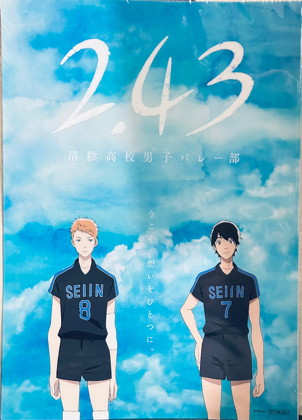 2.43 Seiin Koukou Danshi Volley-bu - Haijima Kimichika & Kuroba Yuuni - A3 Clear Poster