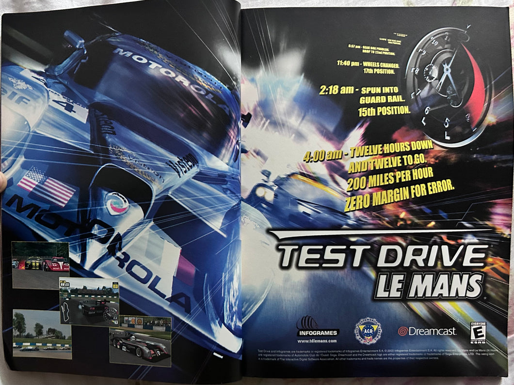 Test Drive Le Mans - Dreamcast - Original Vintage Advertisement - Print Ads - Laminated A3 Poster