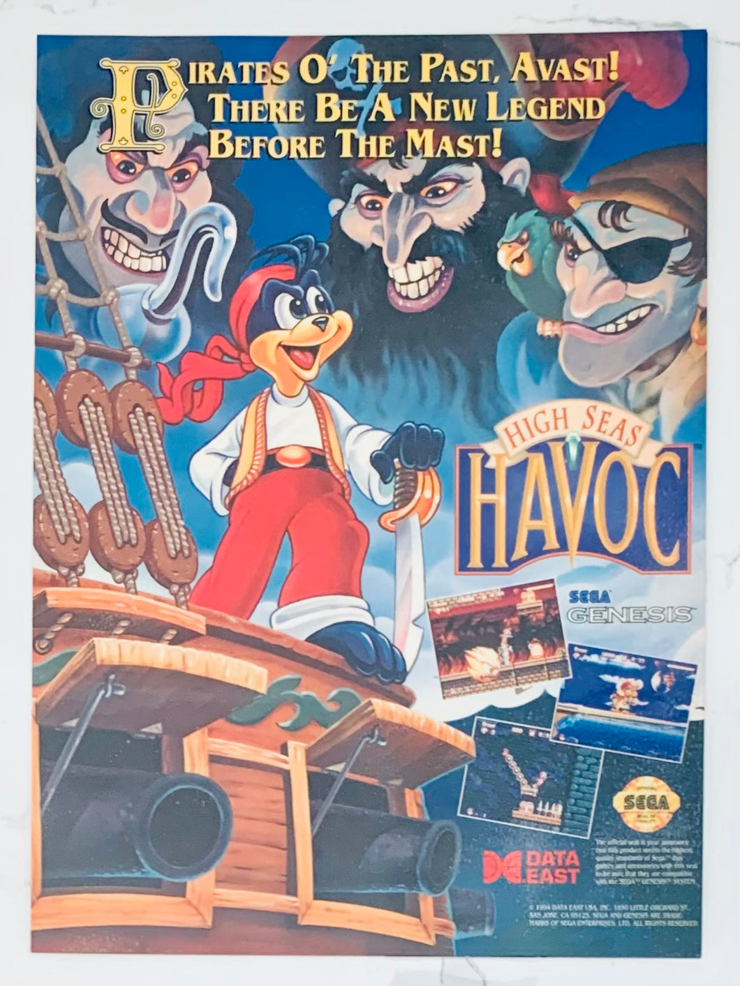 High Seas Havoc - Genesis - Original Vintage Advertisement - Print Ads - Laminated A4 Poster