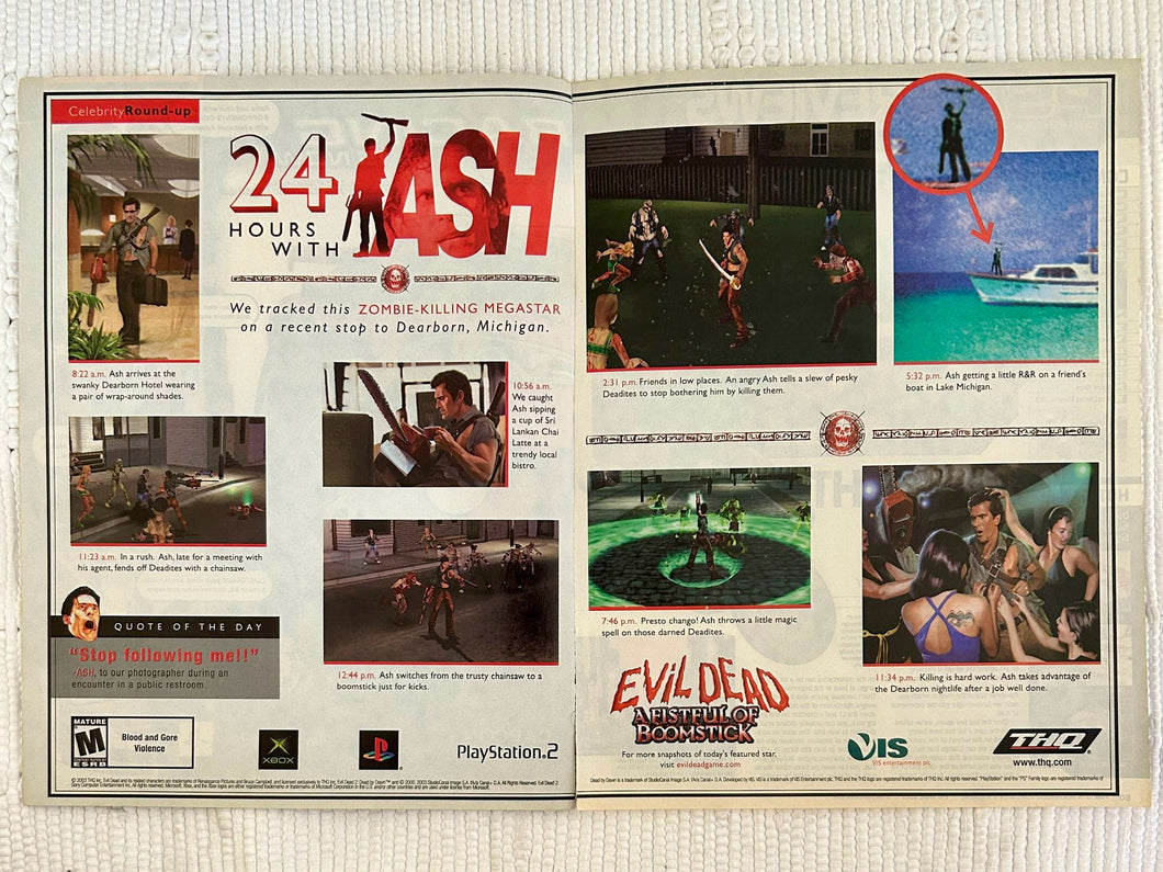 Evil Dead: A Fistful of Boomstick  - PS2 Xbox - Original Vintage Advertisement - Print Ads - Laminated A3 Poster