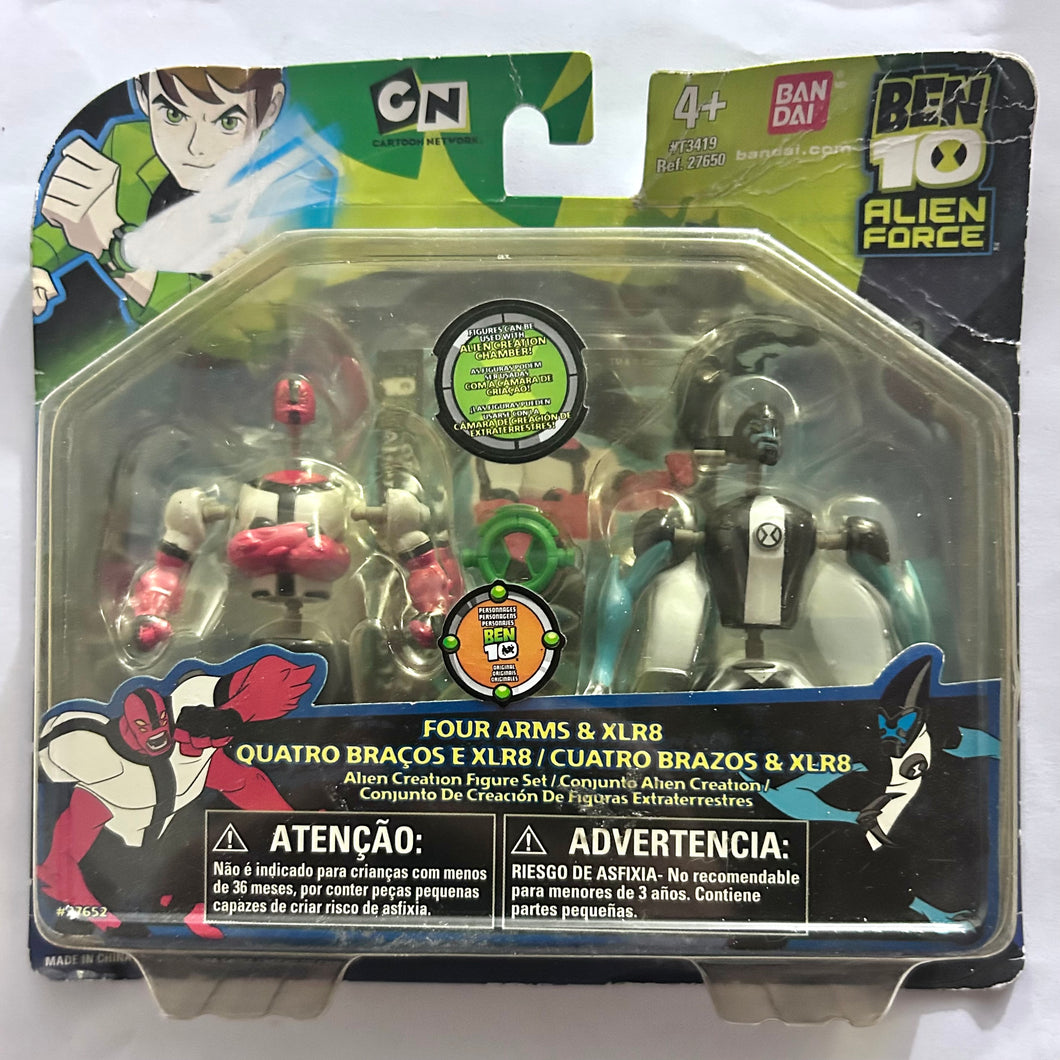 Ben 10: Alien Force - Four Arms & XLR8 - Alien Creation Figure Set