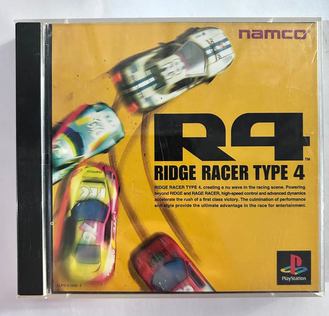 R4: Ridge Racer Type 4 - PlayStation - PS1 / PSOne / PS2 / PS3 - NTSC-JP - CIB (SLPS-01800~1)
