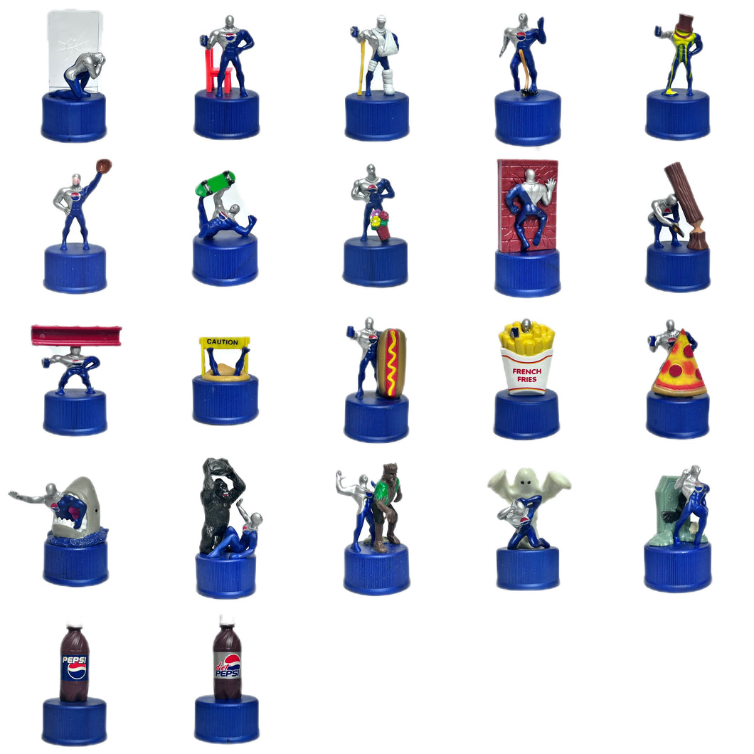 Pepsi Man Bottle Cap Collection Set
