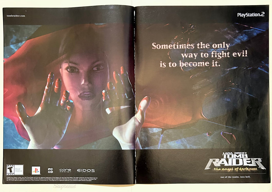 Tomb Raider: The Angel of Darkness - PS2 PC - Original Vintage Advertisement - Print Ads - Laminated A3 Poster