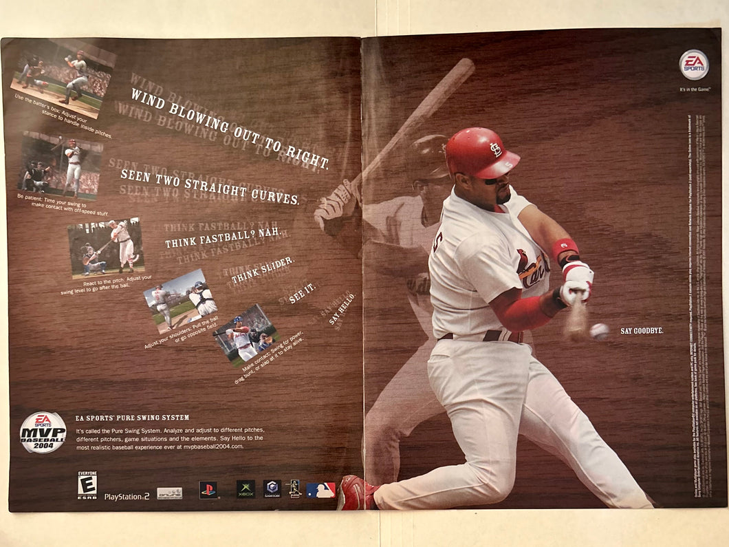 MVP Baseball 2004- PS2 Xbox NGC - Original Vintage Advertisement - Print Ads - Laminated A3 Poster