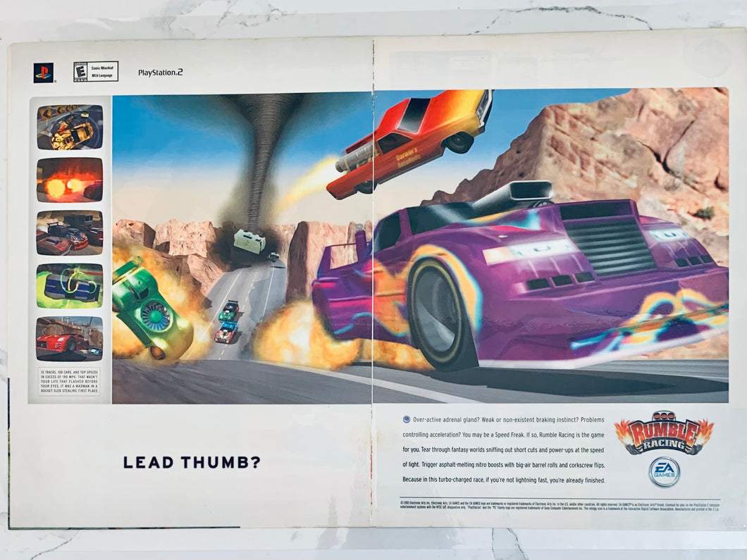 Rumble Racing - PS2 - Original Vintage Advertisement - Print Ads - Laminated A3 Poster