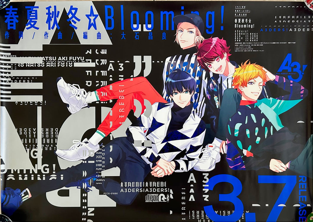 A3! - B2 Promotional Poster - CD A3! (Ace Three) Spring, Summer, Autumn, Winter☆Blooming! A3ders!