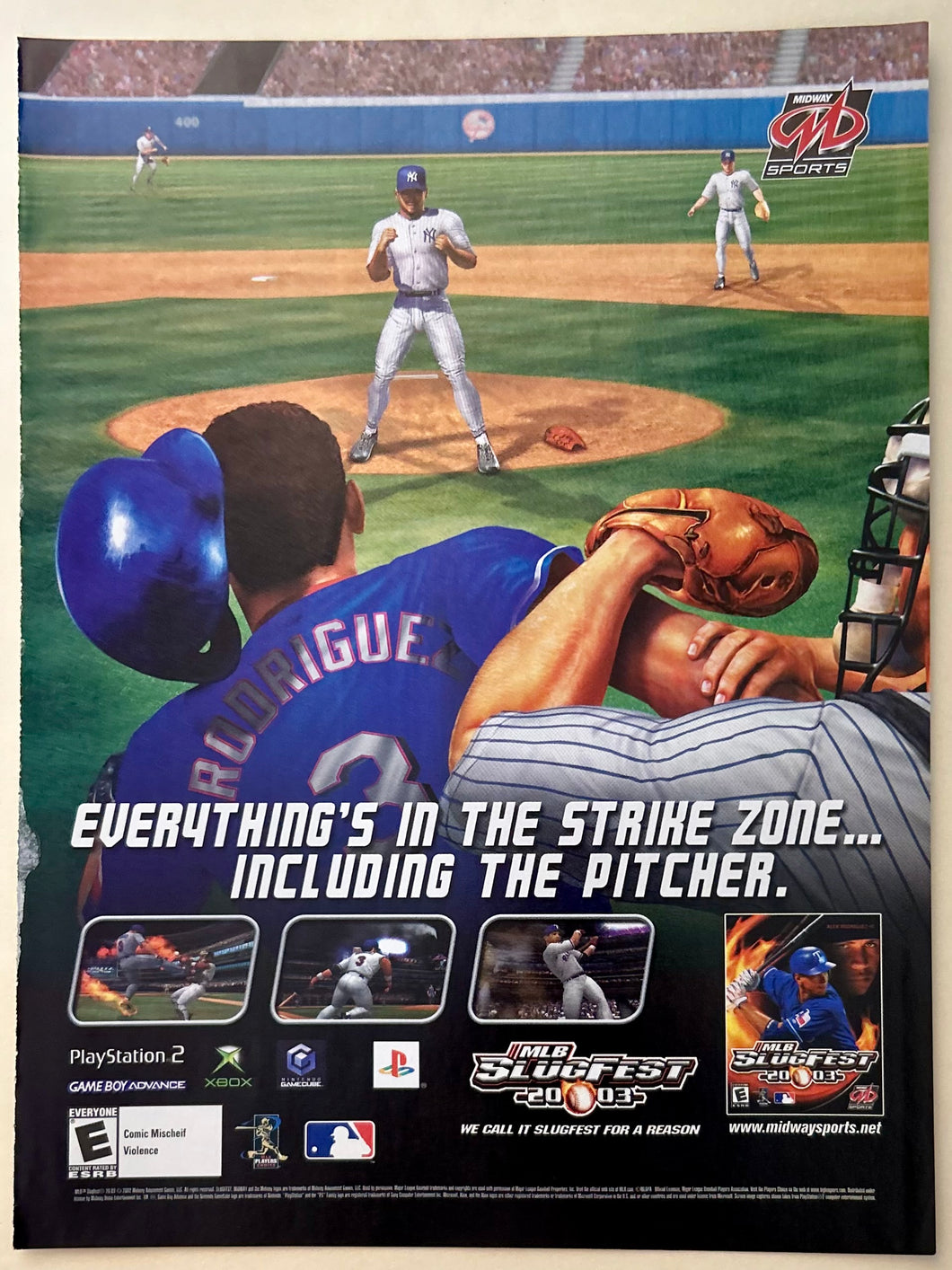 Mlb Advertisement MLB Slugfest 2003 - PS2 Xbox NGC GBA - Original Vintage Advertisement ...