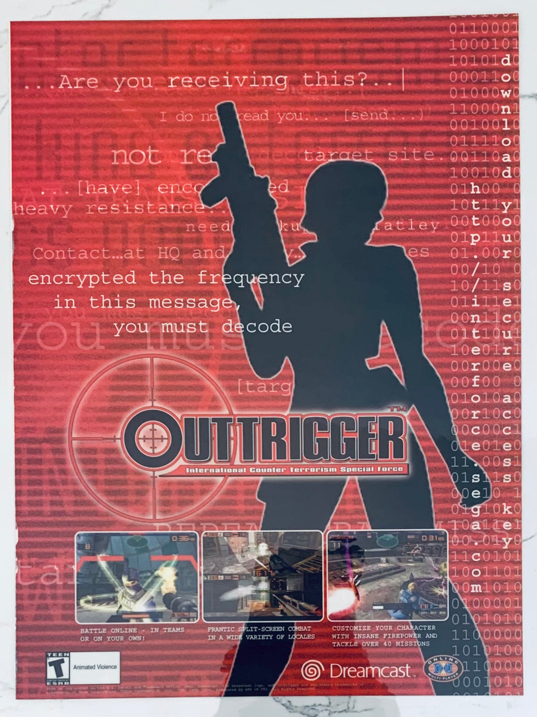 Outtrigger - Dreamcast - Original Vintage Advertisement - Print Ads - Laminated A4 Poster
