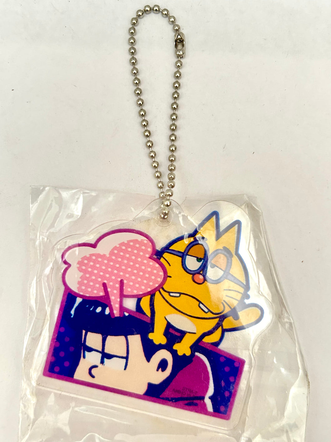 Osomatsu-san - ESP Nyanko & Matsuno Ichimatsu - Hitomoji Acrylic Keychain - Ver. A