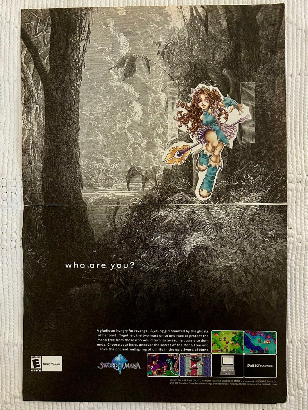 Sword of Mana - GBA - Original Vintage Advertisement - Print Ads - Laminated A3 Poster