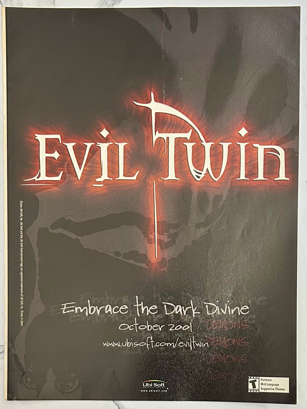 Evil Twin: Cyprien's Chronicles - PS2 - Original Vintage Advertisement - Print Ads - Laminated A4 Poster