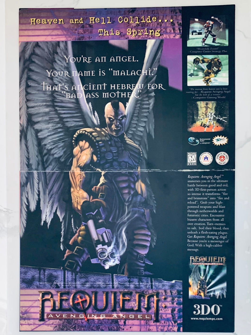 Requiem: Avenging Angel - PC - Original Vintage Advertisement - Print Ads - Laminated A3 Poster