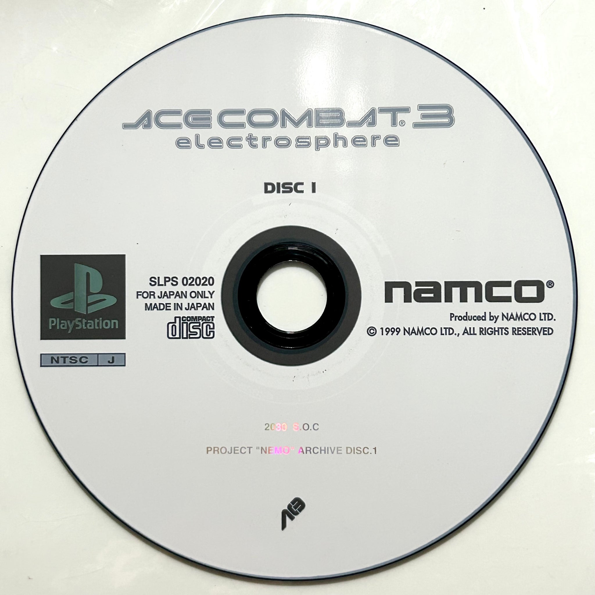 Ace Combat 3 Electrosphere Sur PS1 - PAL FR Black Label Complet (boîte, Notice, Disque)