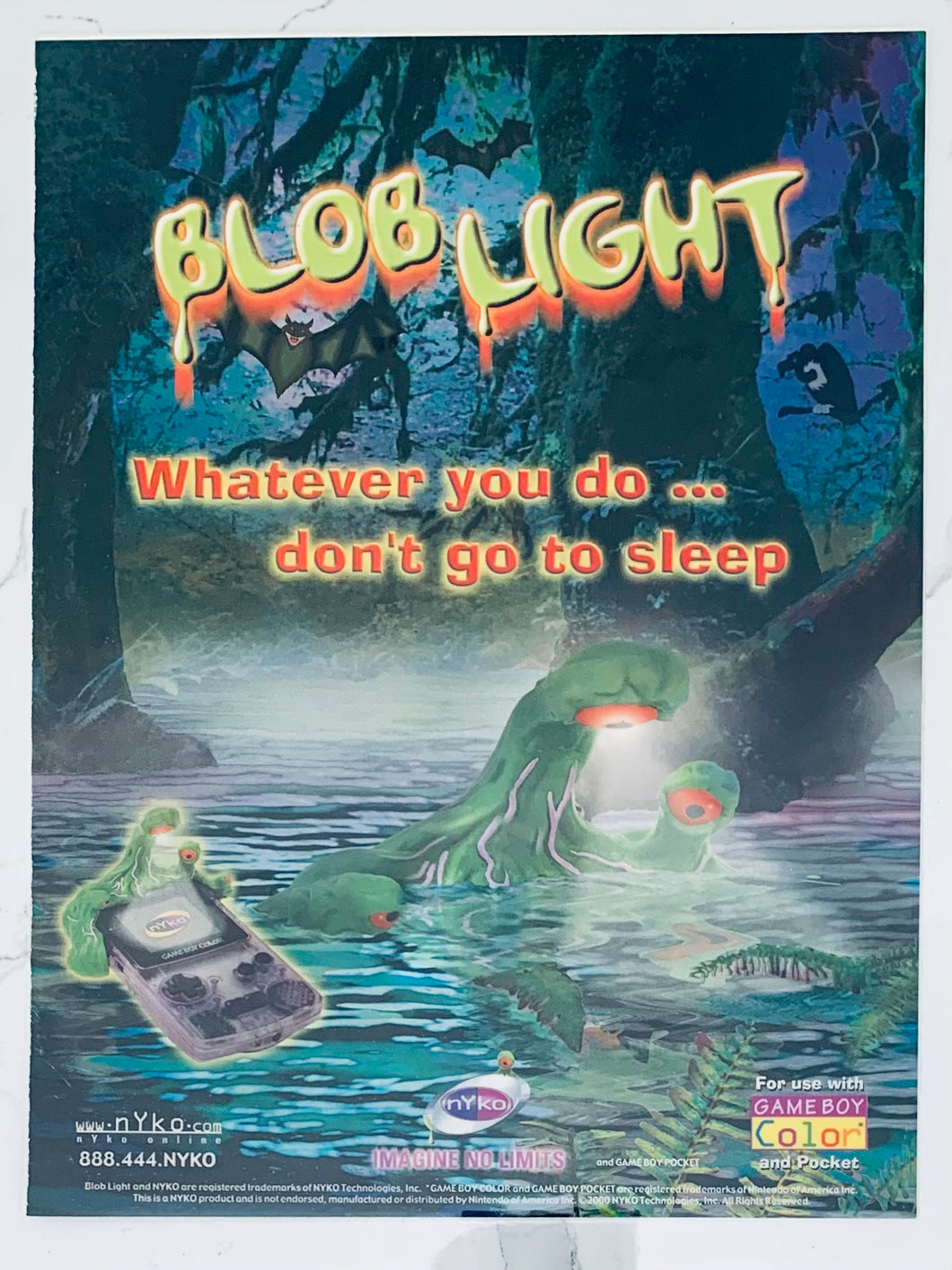 Blob Light (accessory) - GBC - Original Vintage Advertisement - Print Ads - Laminated A4 Poster