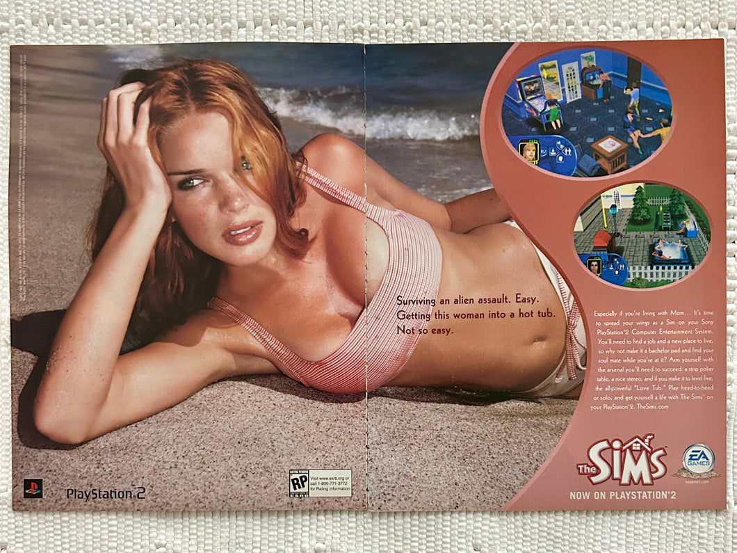 The Sims - PS2 - Original Vintage Advertisement - Print Ads - Laminated A3 Poster