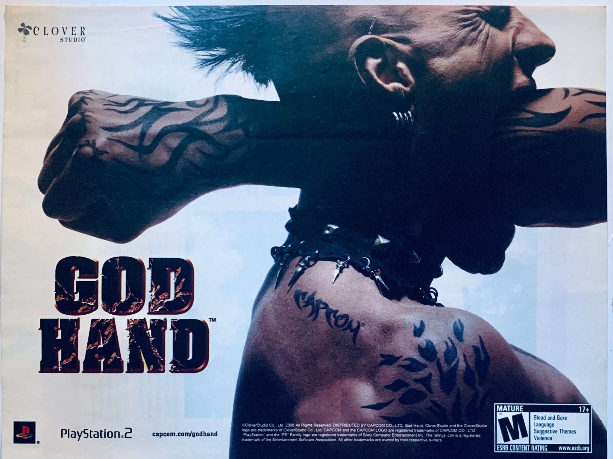 God Hand PS2 Original Vintage Advertisement Print Ads