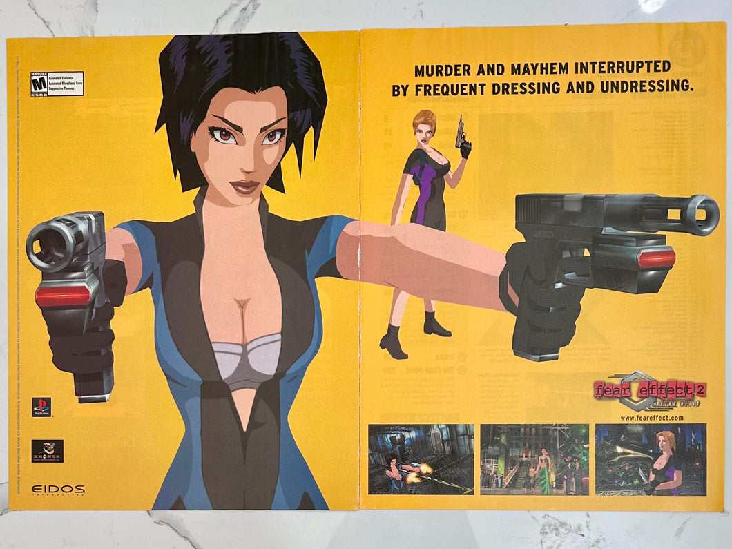 Fear Effect 2: Retro Helix - PlayStation - Original Vintage Advertisement - Print Ads - Laminated A3 Poster