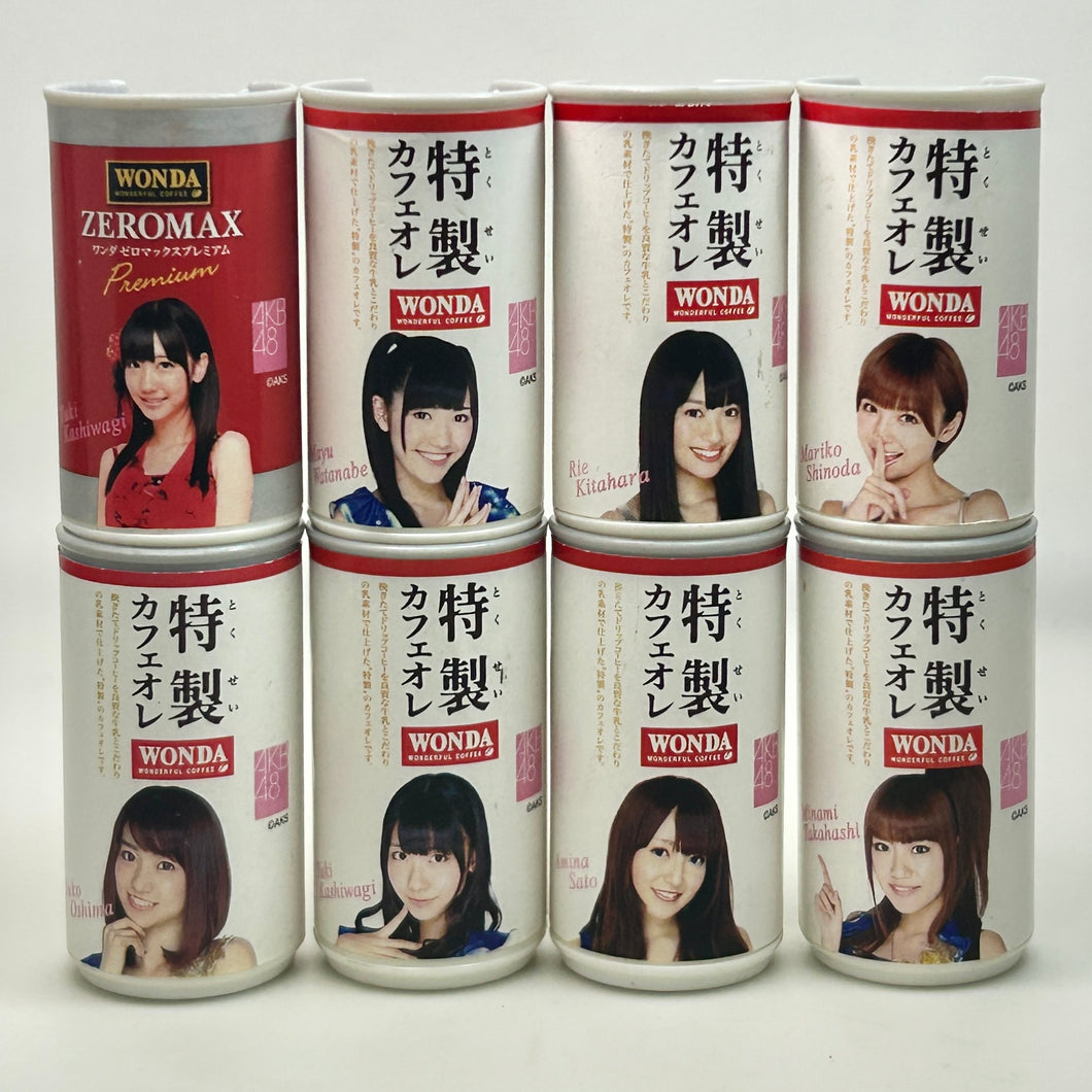 AKB48×WONDA Special Cafe au Lait Design Can Magnet (Set of 8)