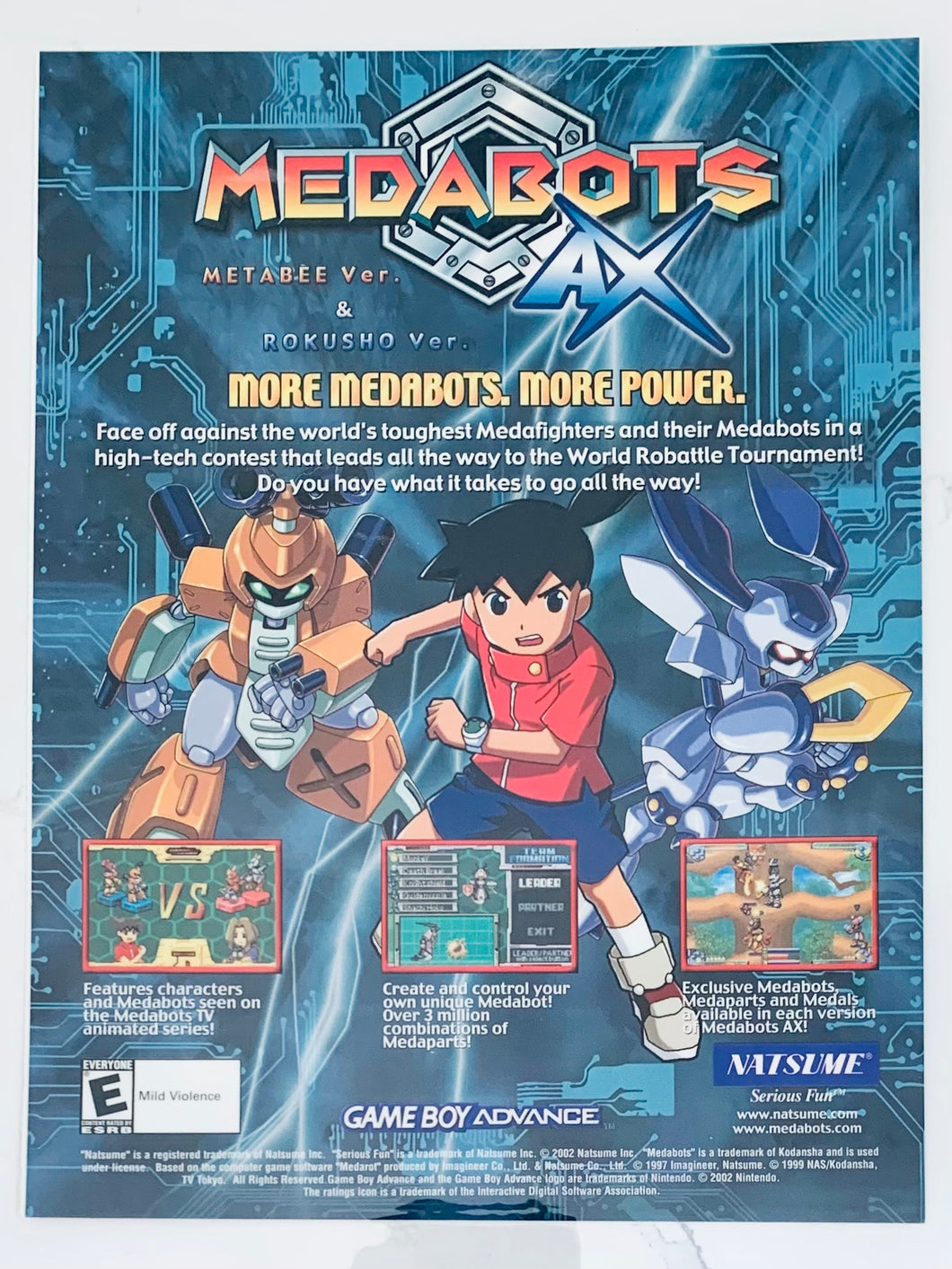 Medabots AX - GBA - Original Vintage Advertisement - Print Ads - Laminated A4 Poster