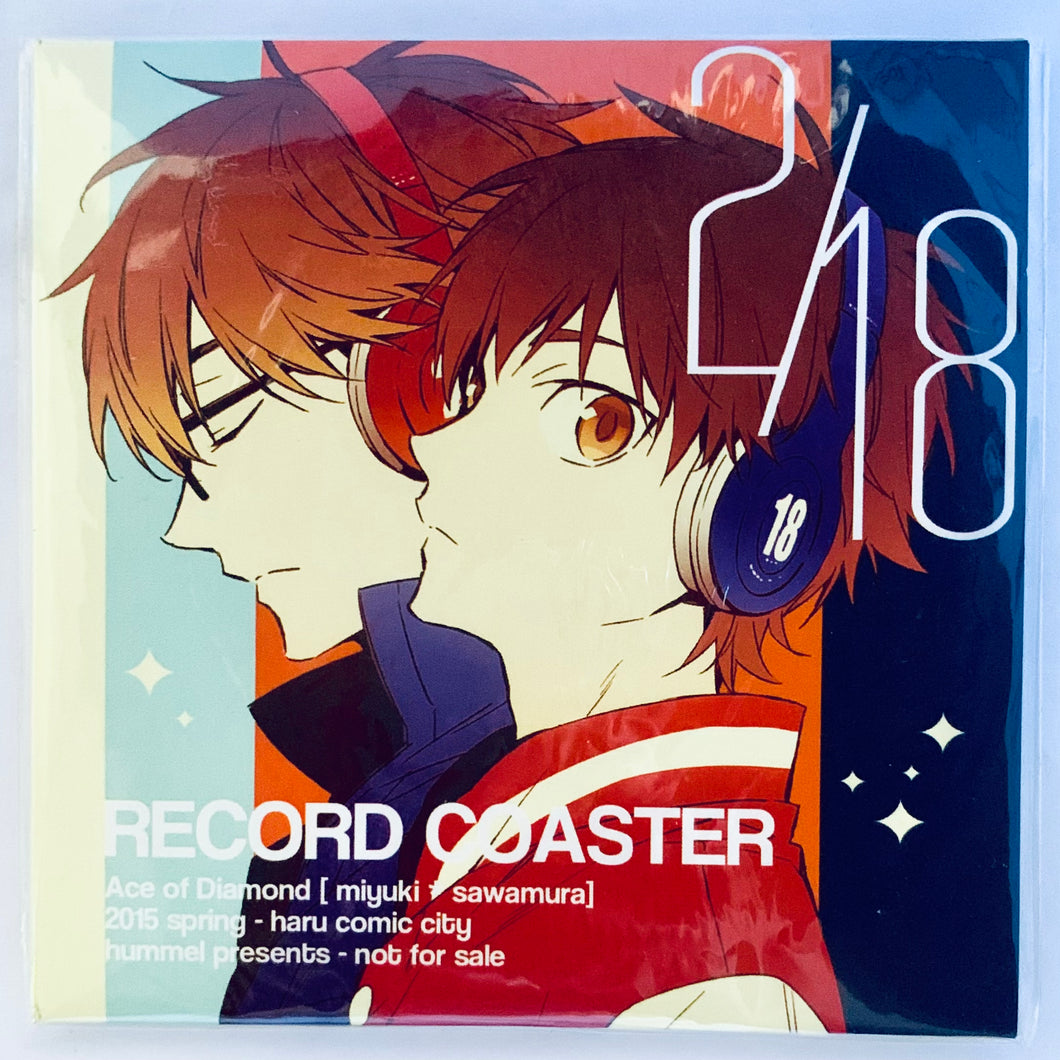 Ace of Diamond - Miyuki Kazuya & Sawamura Eijun - Record Coaster - 2015 Spring - Haru Comic City