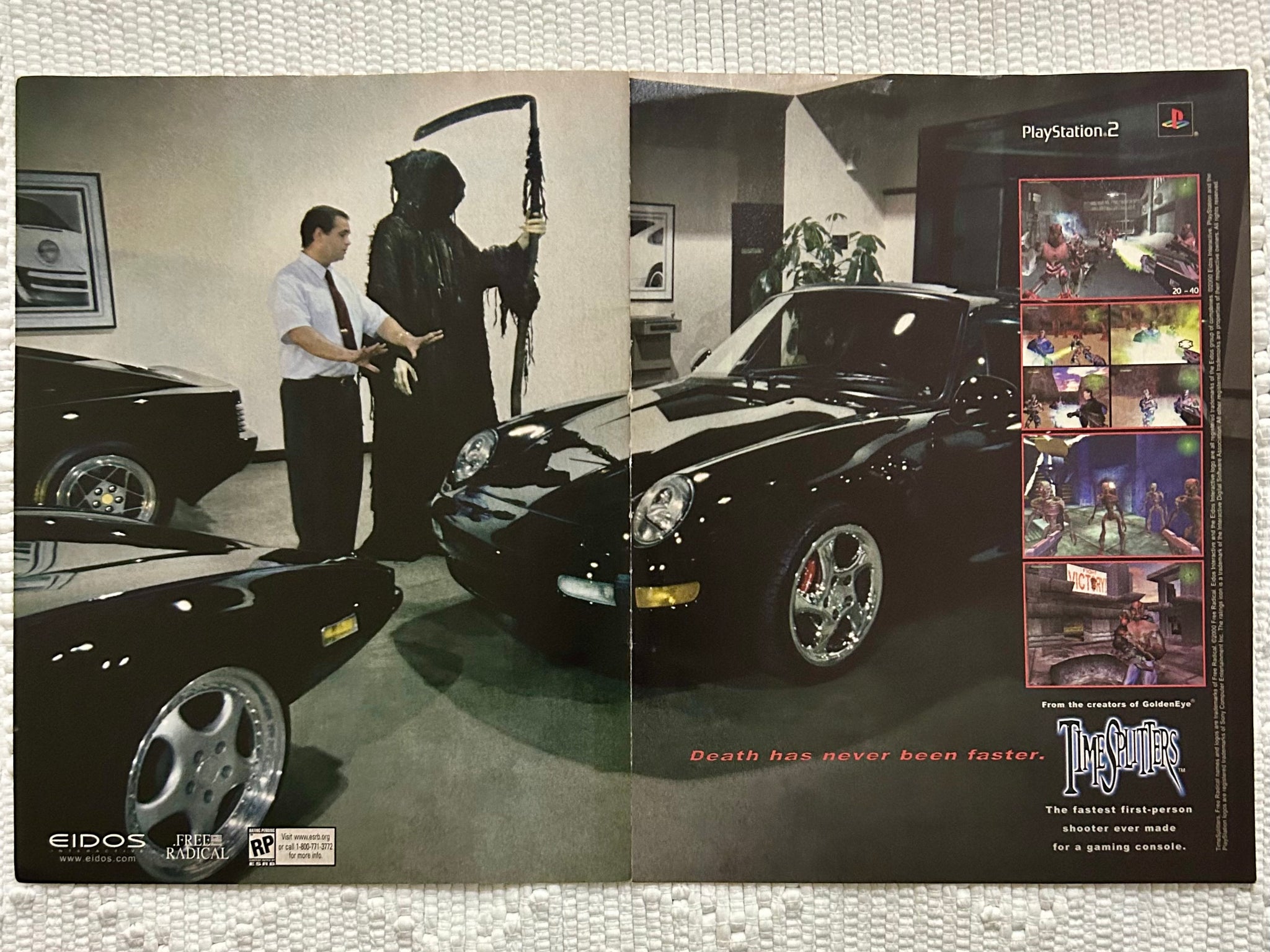 Timesplitters 2 (Xbox, PS2, GameCube) Retro Print Ad Artwork