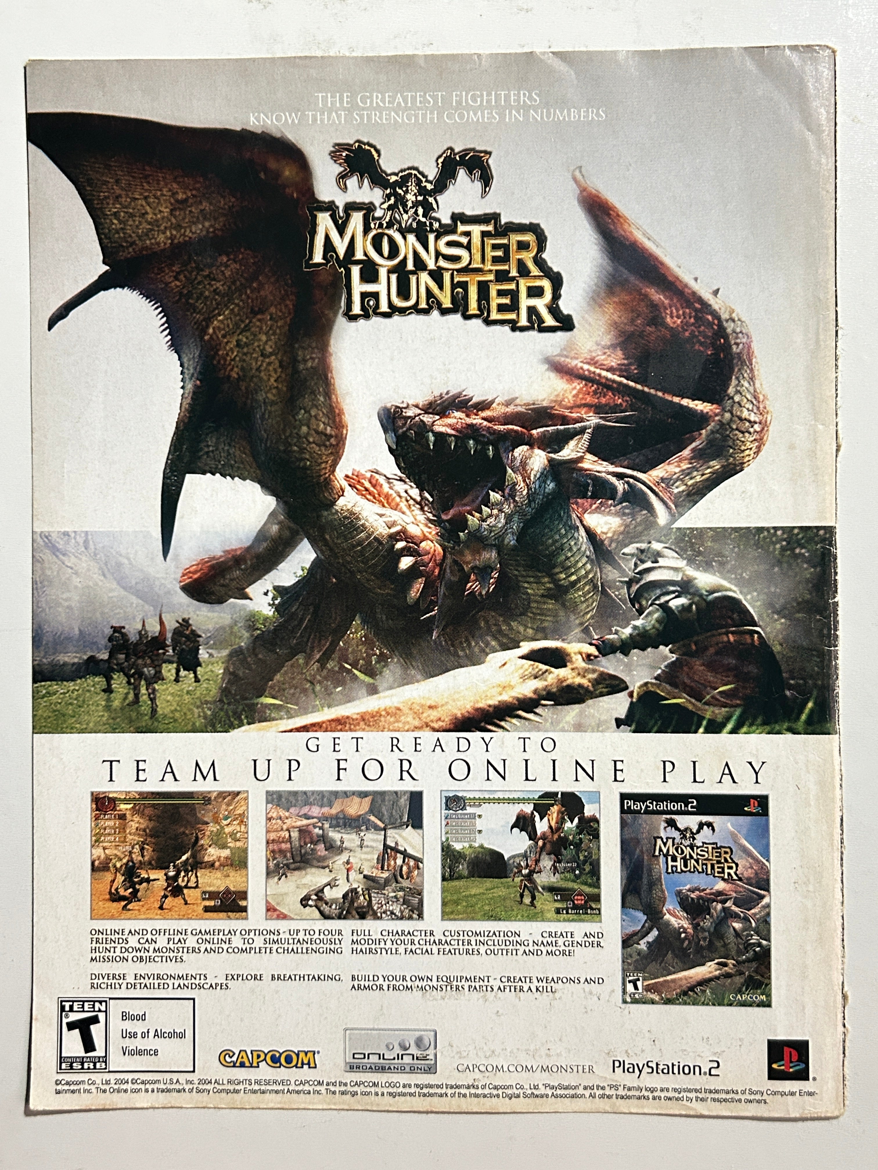 Monster Hunter - PSP - Print Ads - A4 Poster – Cuchiwaii