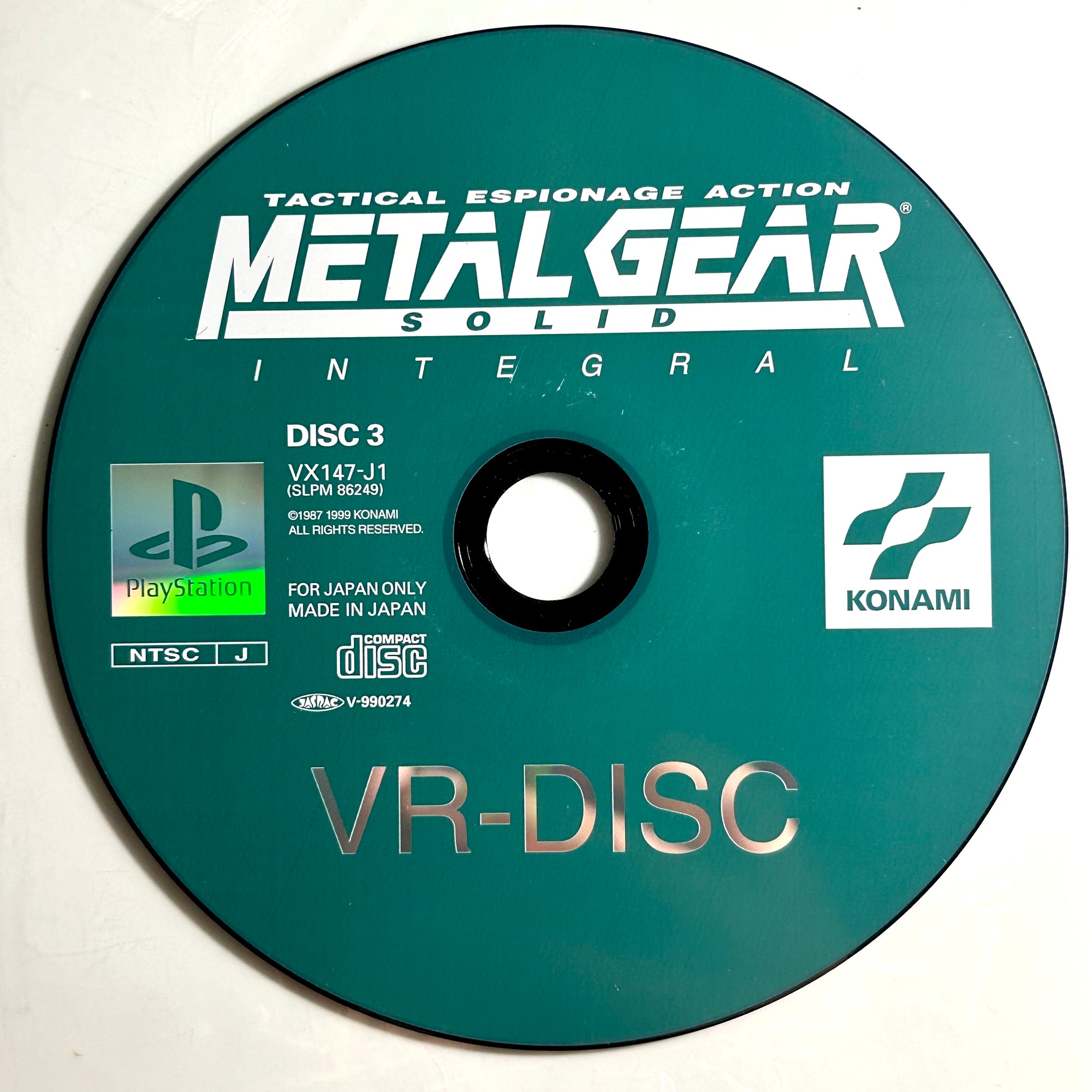 metal gear solid ps1 rom disc 2 Metal Gear Solid: Integral - PlayStation - PS1 / PSOne / PS2 / PS3
