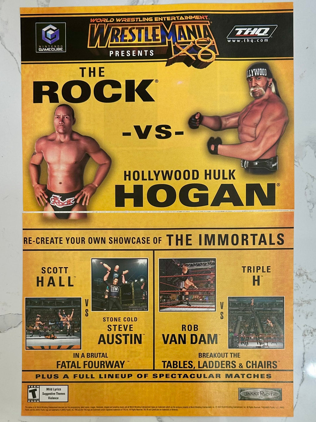 WWE WrestleMania X8 - NGC - Original Vintage Advertisement - Print Ads - Laminated A3 Poster