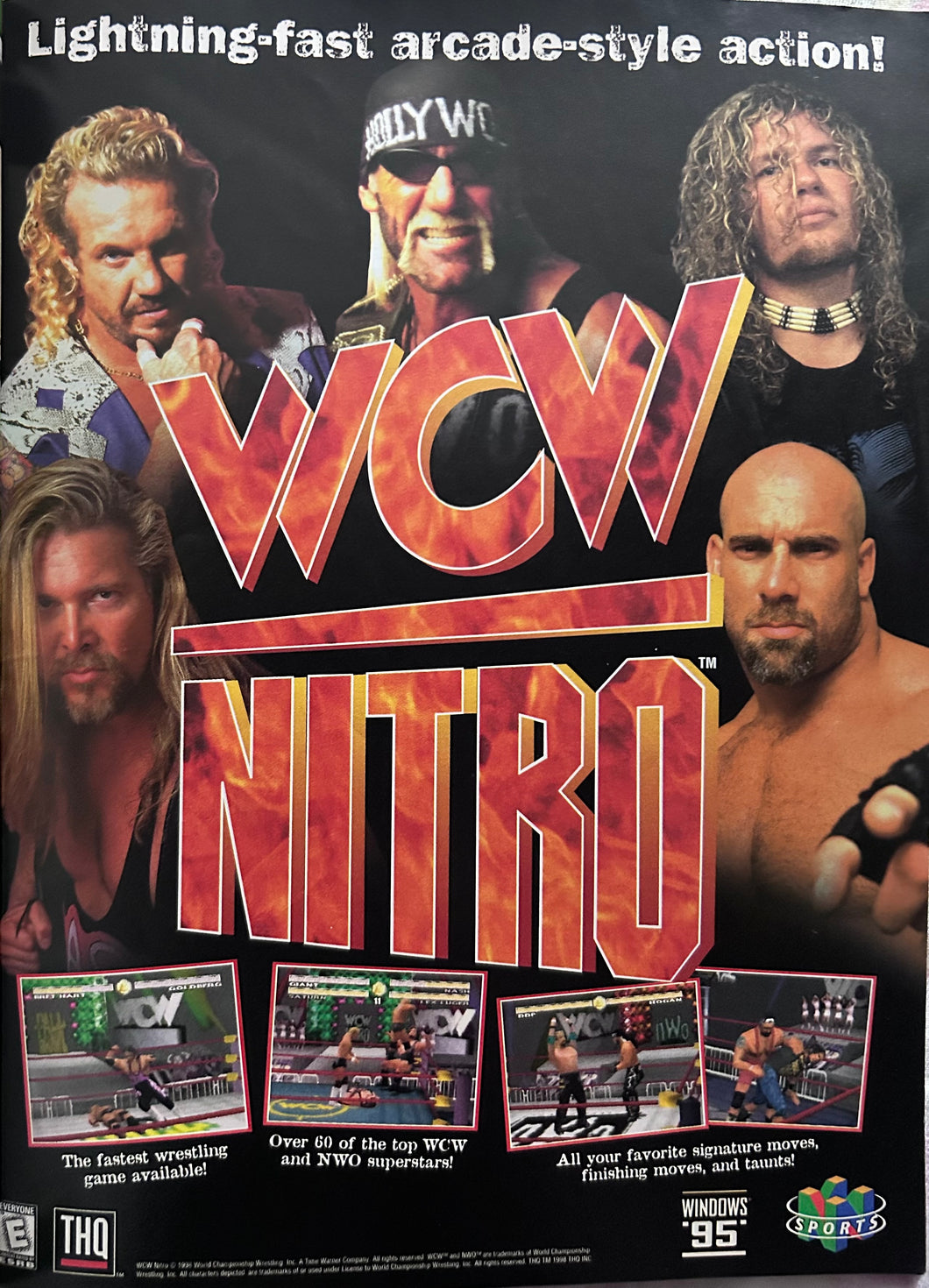 WCW Nitro - N64 - Original Vintage Advertisement - Print Ads - Laminated A4 Poster