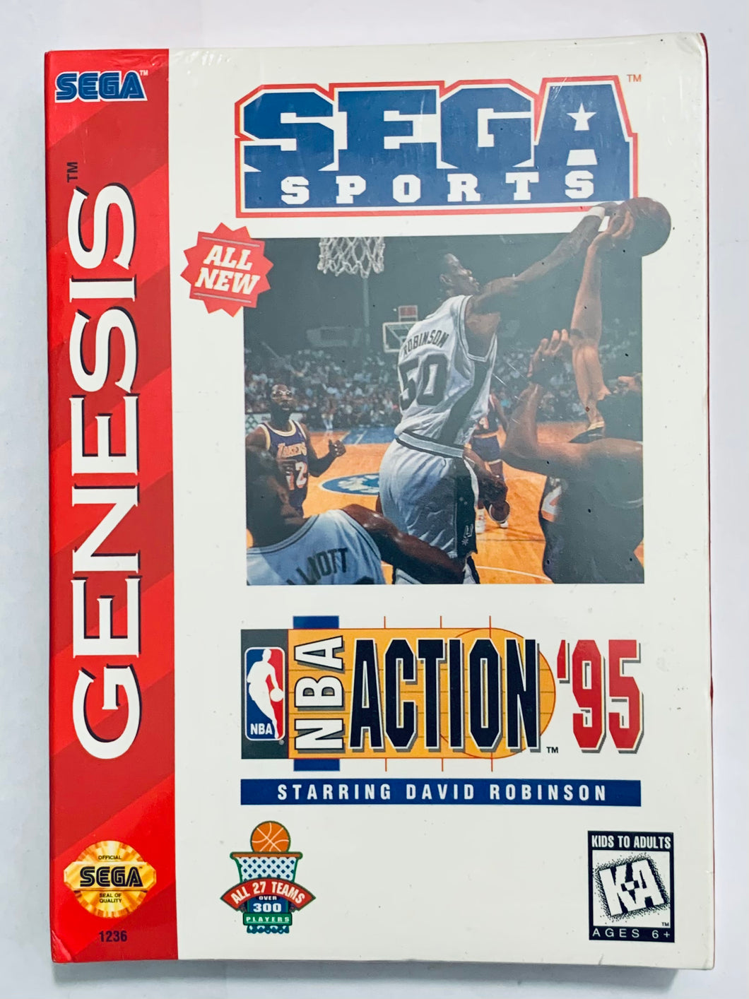 NBA Action '95 starring David Robinson - Sega Genesis - NTSC - Brand New (1236)