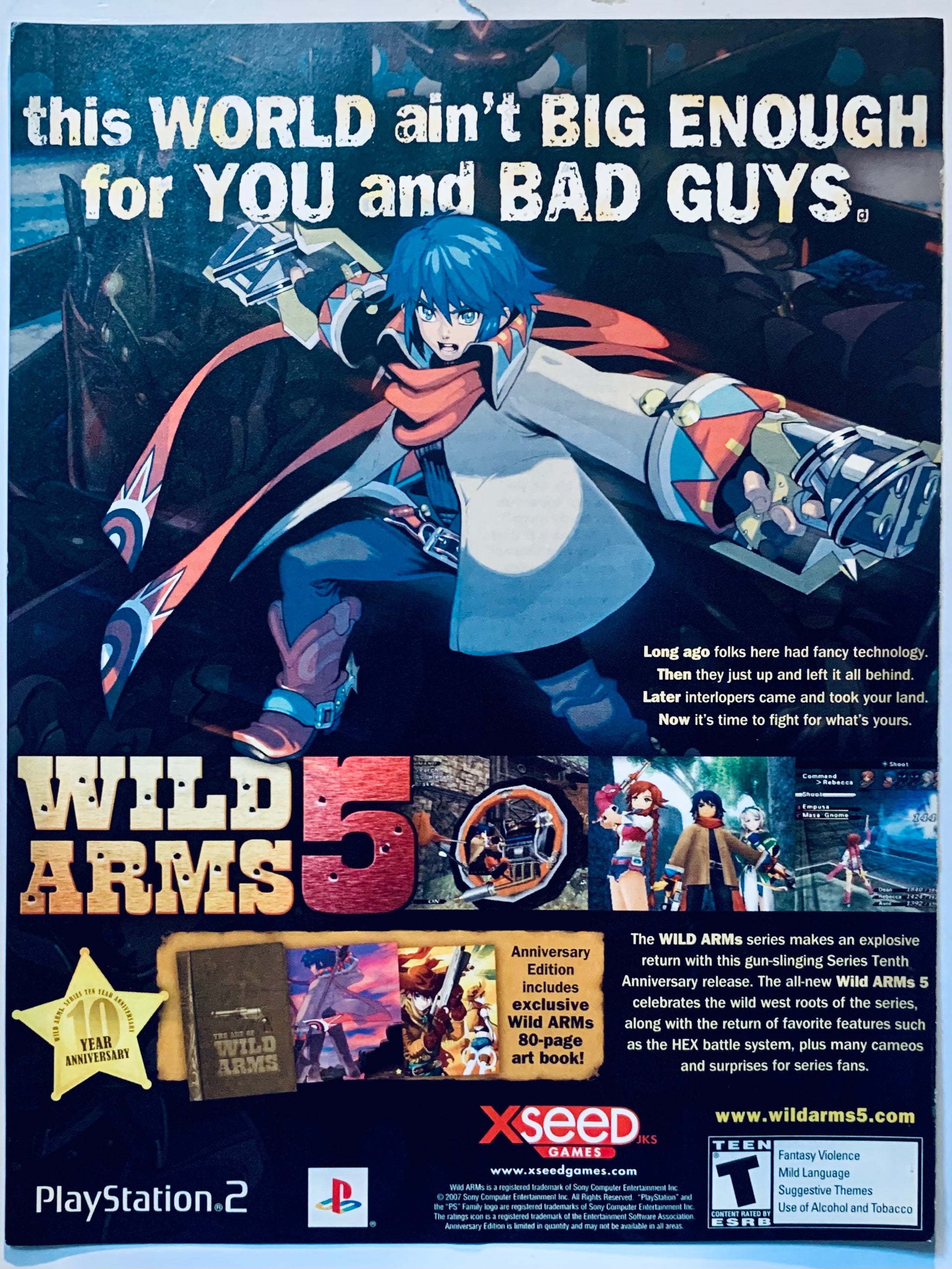 Wild Arms 5 - PS2 - Original Vintage Advertisement - Print Ads