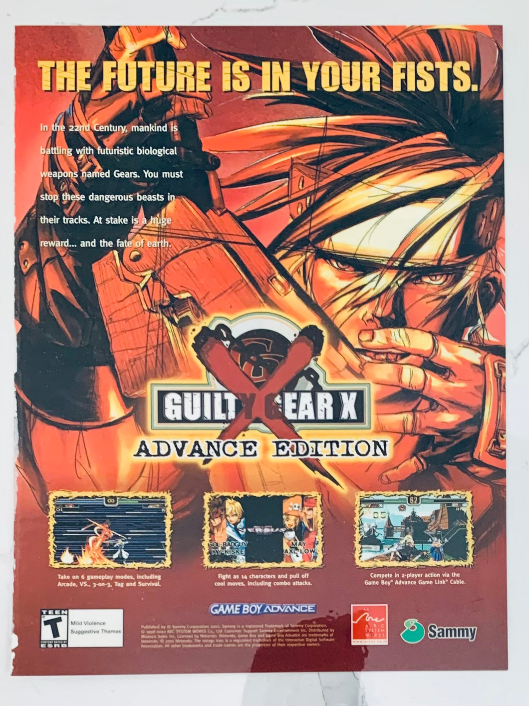 Guilty Gear X: Advance Edition - GBA - Original Vintage Advertisement - Print Ads - Laminated A4 Poster