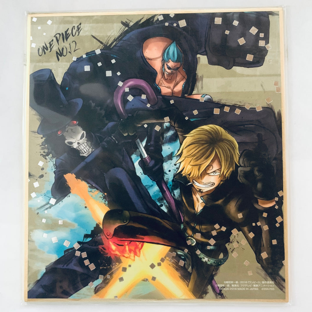 One Piece - Brook - Franky - Sanji - Candy Toy - Mini Shikishi Art