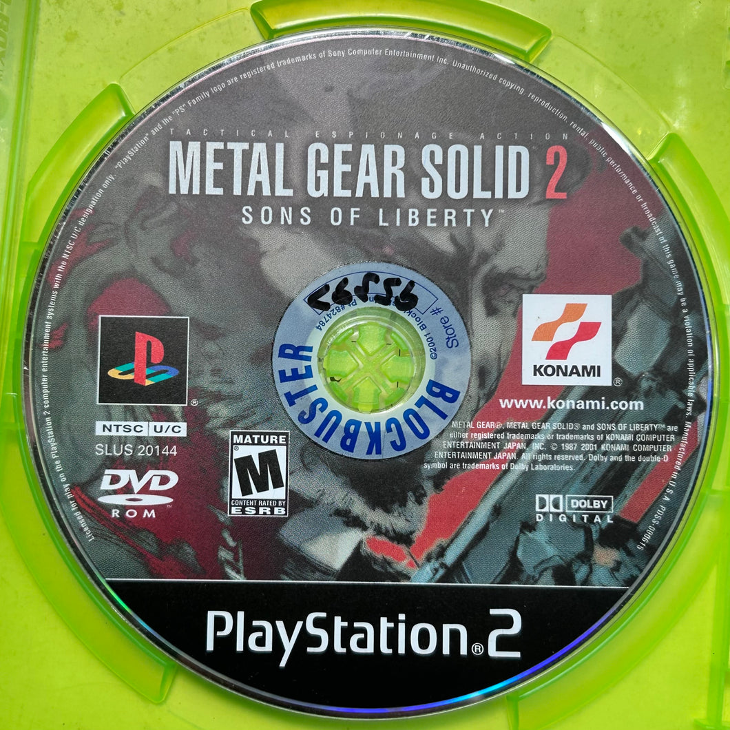 Metal Gear Solid 2: Sons of Liberty - PlayStation 2 - PS2 / PSTwo - NTSC - Disc (SLUS-20144)