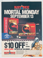 Load image into Gallery viewer, Mortal Kombat - SNES / Genesis - Original Vintage Advertisement - Print Ads - Laminated A4 Poster
