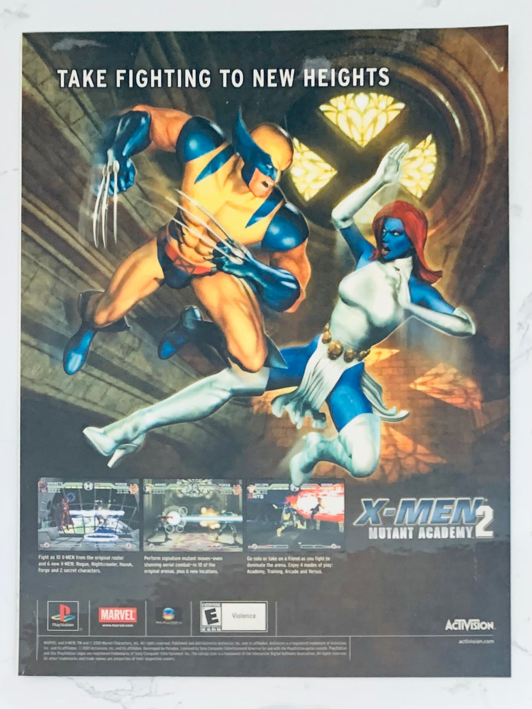 X-Men Mutant Academy - PlayStation - Original Vintage Advertisement - Print Ads - Laminated A4 Poster