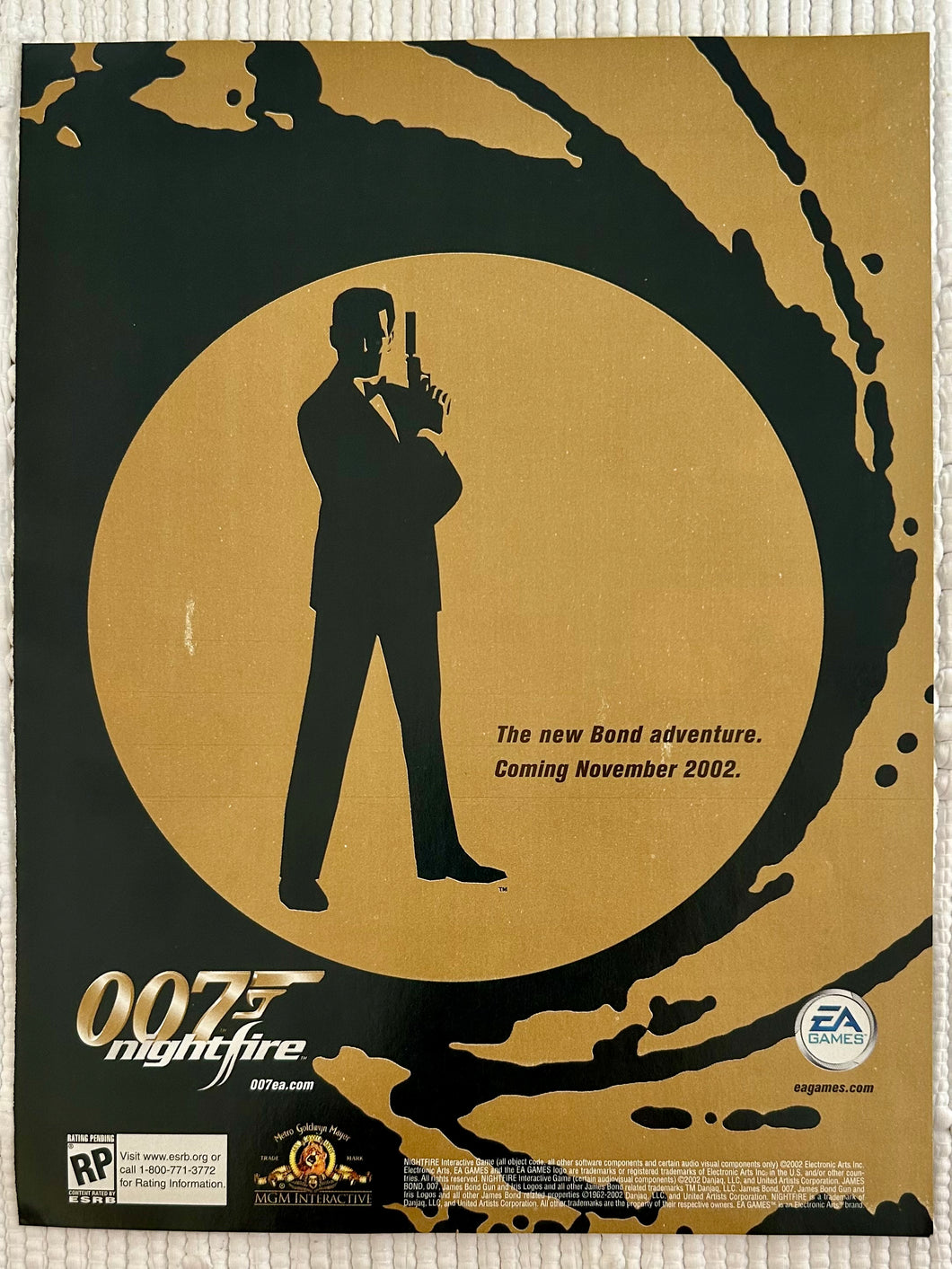 James Bond 007: Nightfire - PS2 NGC Xbox PC - Original Vintage Advertisement - Print Ads - Laminated A4 Poster