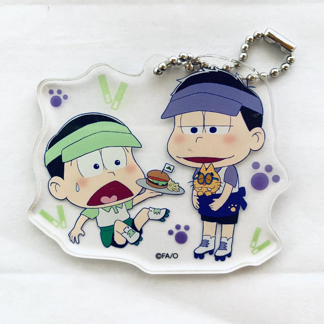 Osomatsu-san - Choromatsu & Ichimatsu - Deformed Acrylic Keychain ~American Cafe ver.~