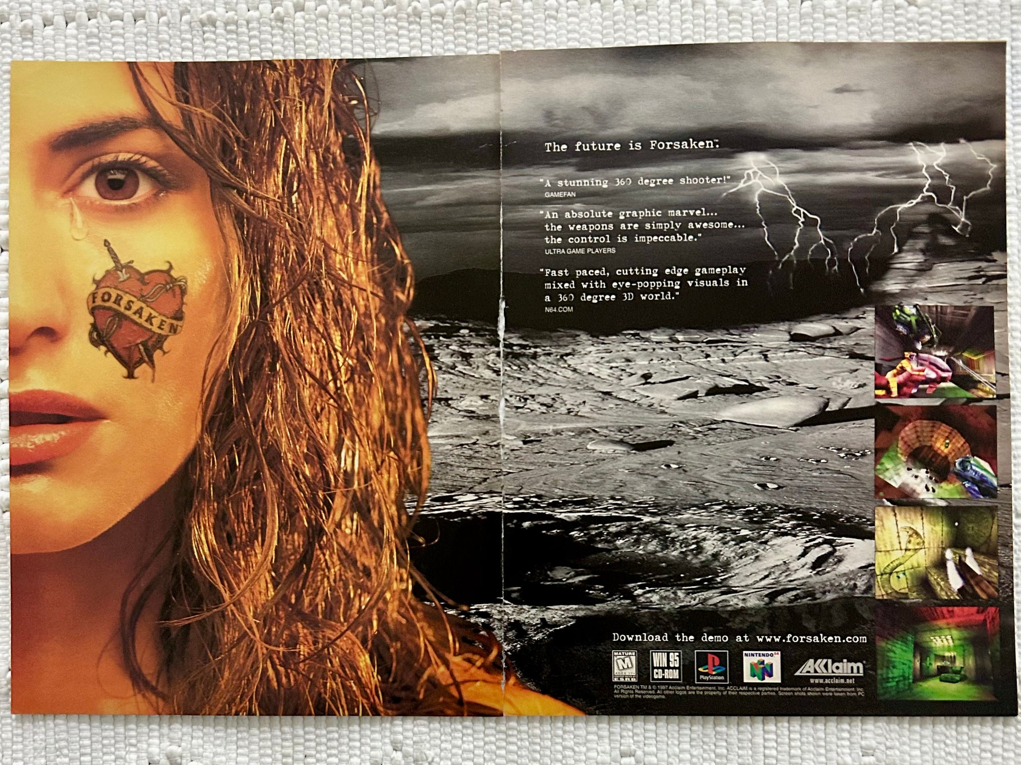 Forsaken - PlayStation N64 - Original Vintage Advertisement